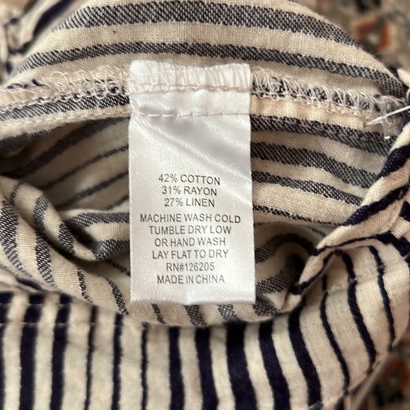 NWT Just Living (The Dream) Linen Blend Striped Wide Leg Pants Size Medium - Picture 7 of 12